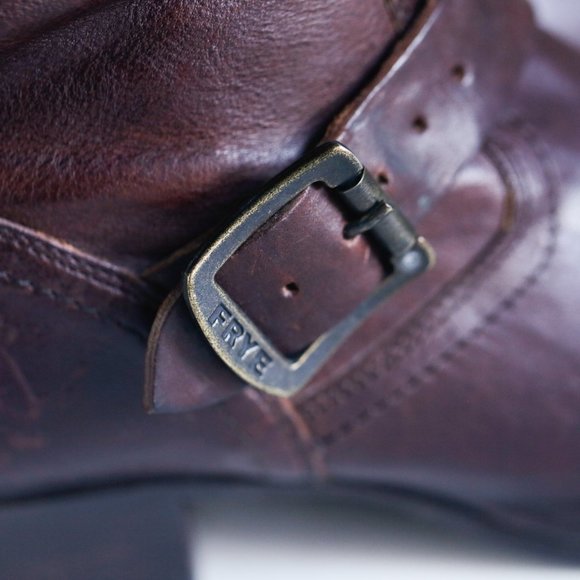 Frye Brown Leather Chestnut Classic Pull on Bootie - Picture 5 of 12